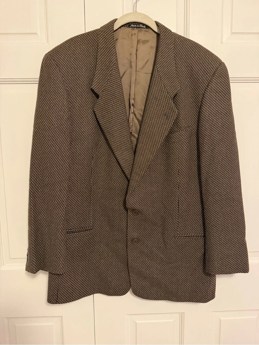 Giorgio Armani Le Collezioni Brown Pure Wool Sport Coat Blazer 42R Made in Italy